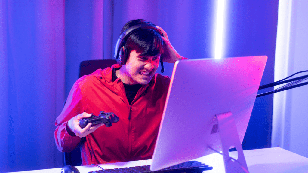 a person playing video game