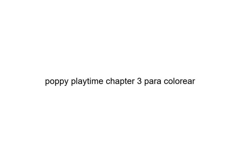 poppy playtime chapter 3 para colorear