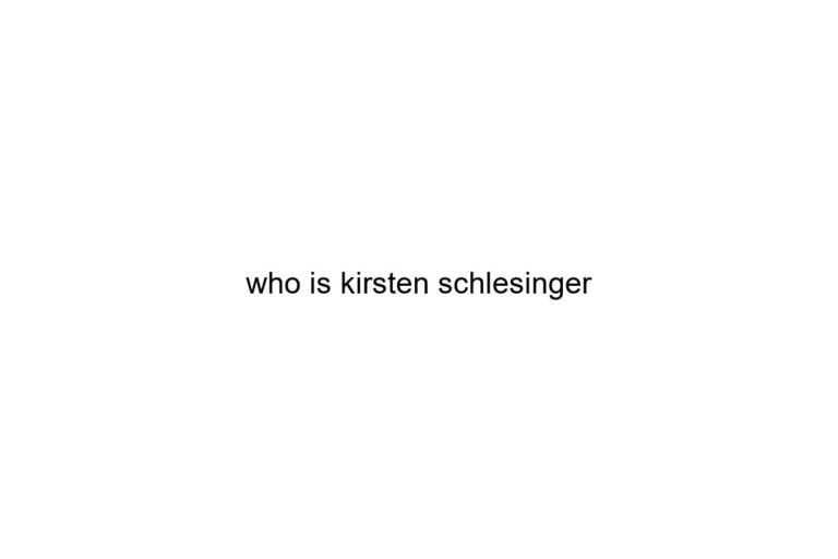 who is kirsten schlesinger